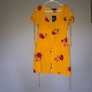 yellow flower dress